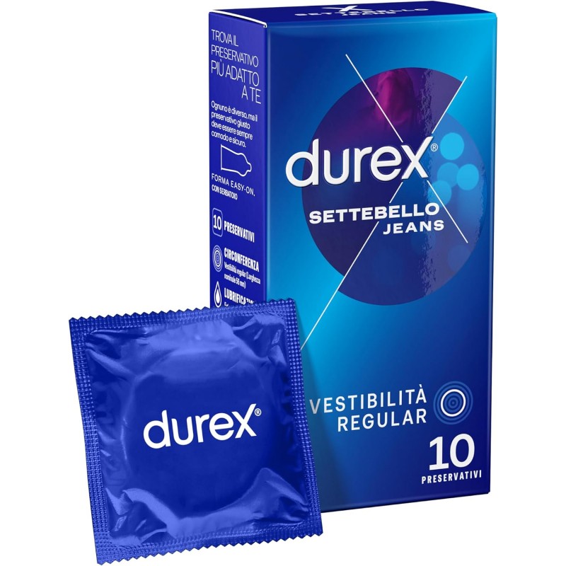 Презервативи Durex Settebello Jeans Easy-On 56 мм 10 шт.
