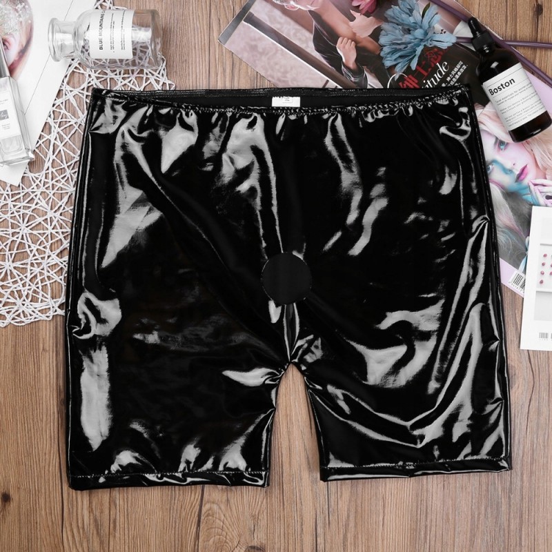 Чоловічі латексні боксерки з отвором Бермуди з діркою LATEX - XL