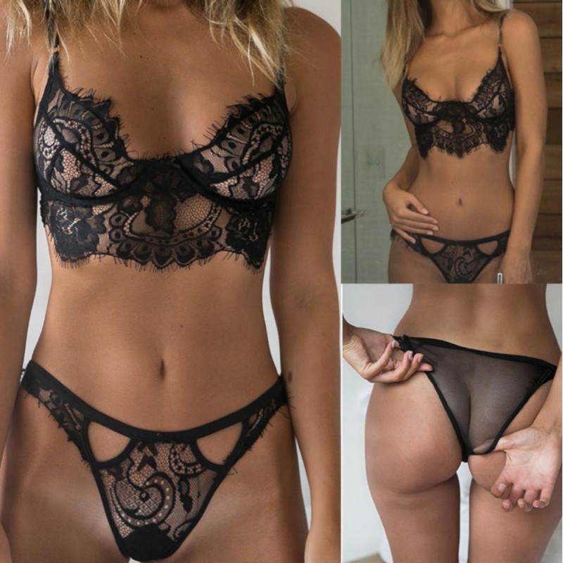 ЖІНОЧА ЕРОТИЧНА БІЛИЗНА КОМПЛЕКТ З МЕРЕЖИВОМ SEXY БЮСТГАЛЬТЕР МЕРЕЖИВО ТРУСИКИ СЛІПИ