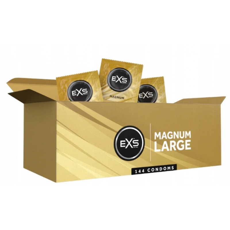 EXS Magnum Презервативи 144 шт Збільшені Великі XL Веганські Безпечні